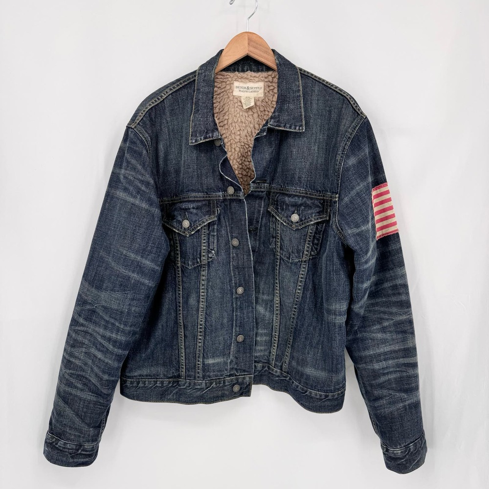 Ralph Lauren Blue Denim Jacket with Red Patch